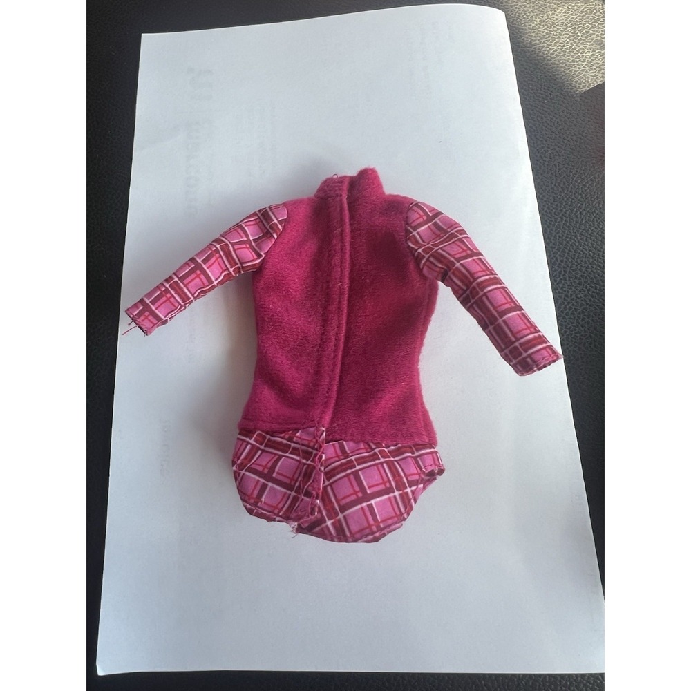 Barbie Doll Equestrian Clothing‎ Dream Horse Red Plaid Shirt Built In Vest